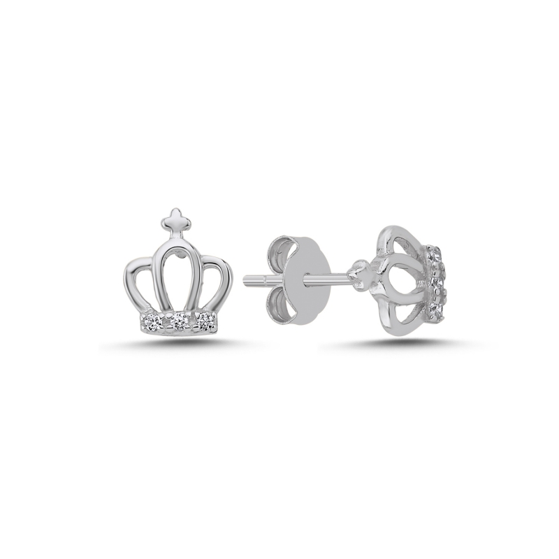 10. Srebrne minđuše ROYAL CROWN