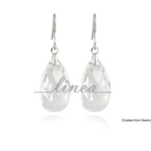 10. Srebrne minđuše CRYSTAL PEAR 22