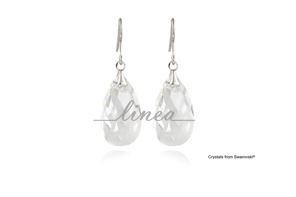 10. Srebrne minđuše CRYSTAL PEAR 22