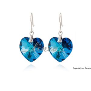 8. Srebrne minđuše BERMUDA BLUE HEART 18