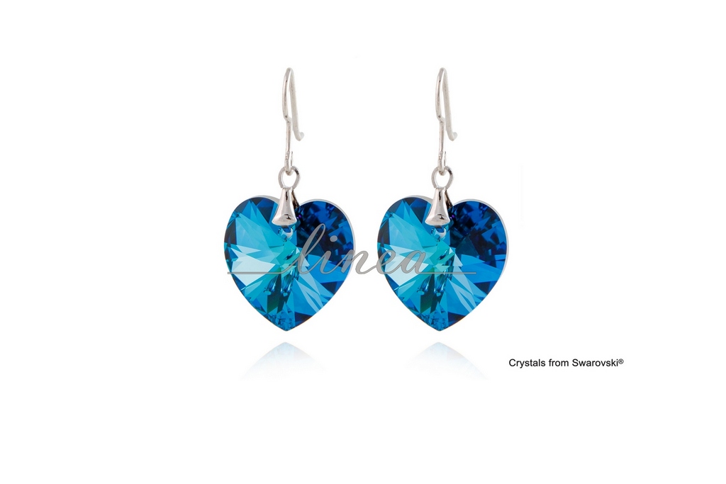 8. Srebrne minđuše BERMUDA BLUE HEART 18