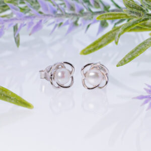 Srebrne minđuše SILVER BLOOM PEARL