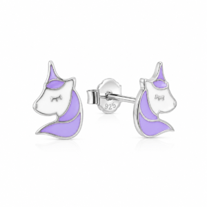 Srebrne minđuše UNICORN MAGIC