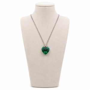 Srebrni privezak EMERALD HEART
