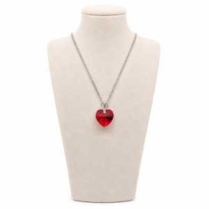 Srebrni privezak RUBY HEART